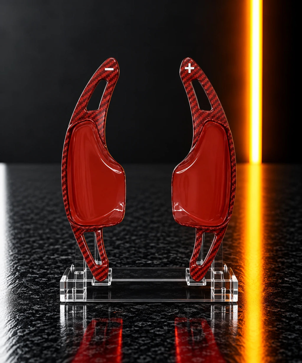 Chevrolet Camaro aluminium paddle shift extension, Carbon Red finish