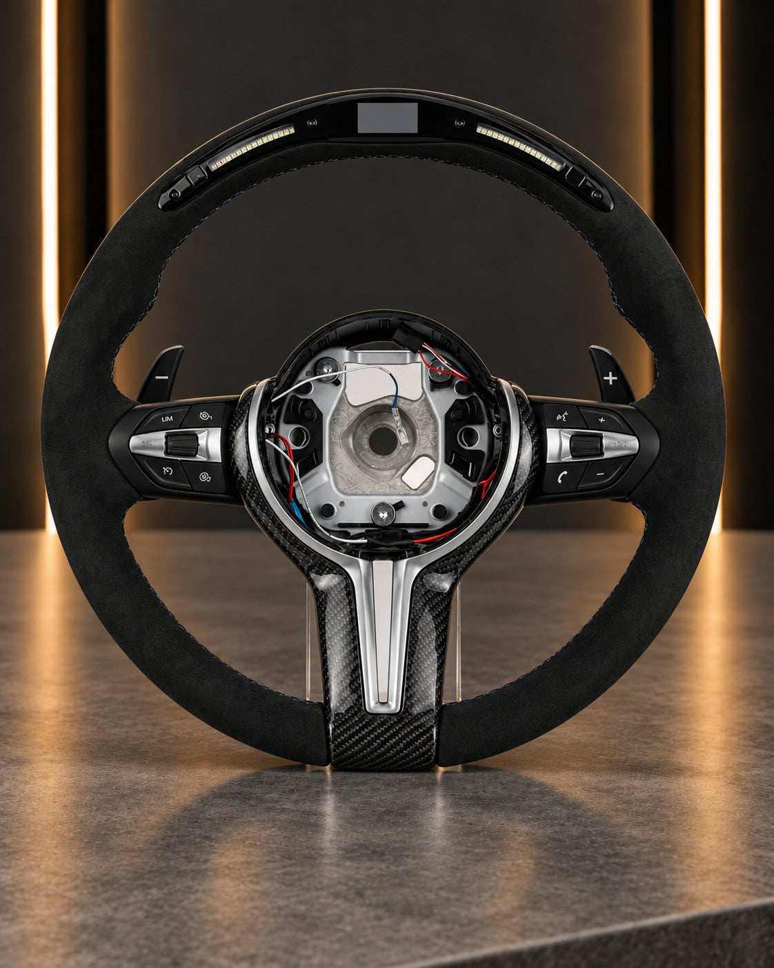 BMW M-Series — Alcantara Steering Wheel with LED Shift Light Display