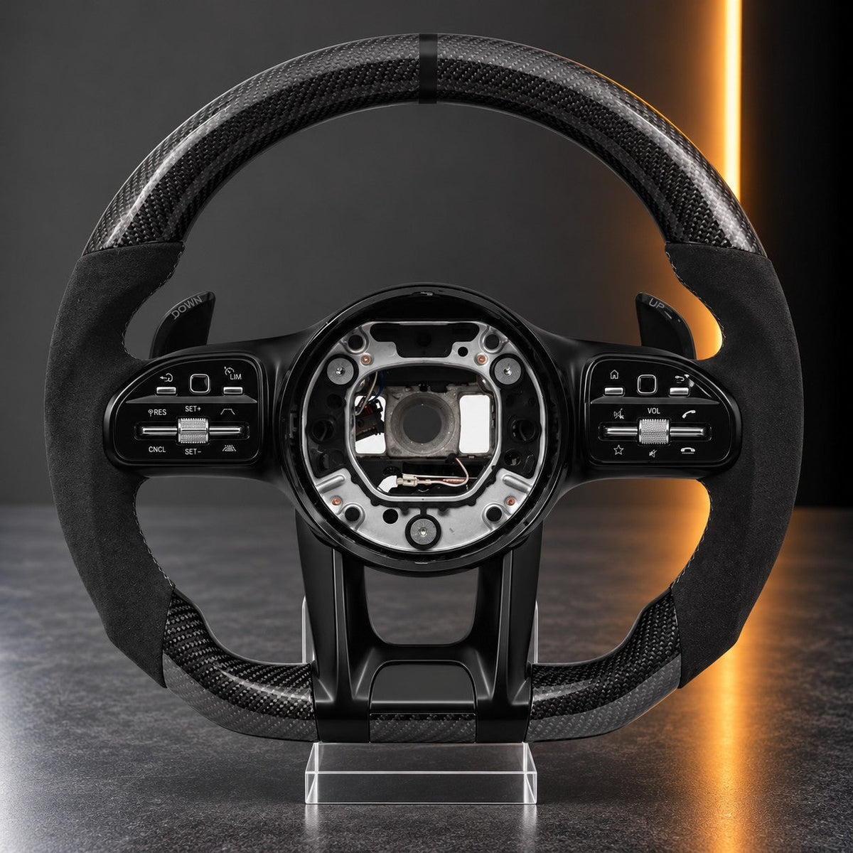 Mercedes-AMG — Carbon Fibre &amp; Alcantara Steering Wheel