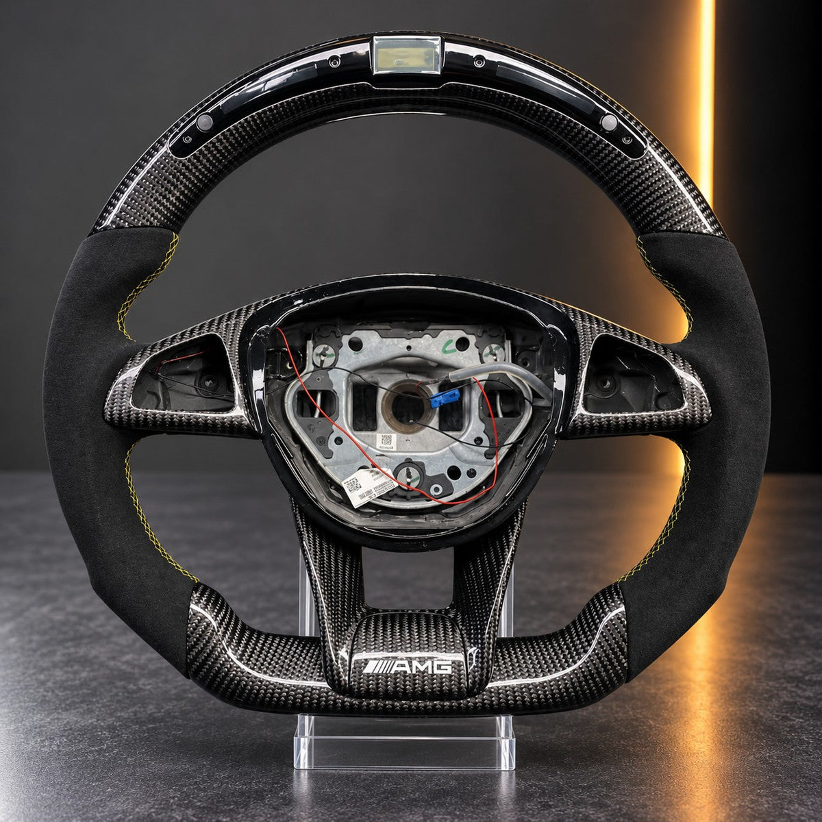 Mercedes-AMG — Carbon Fibre &amp; Alcantara Steering Wheel, AMG Badge