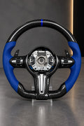 BMW — Carbon Fibre Steering Wheel, Blue Leather Accent
