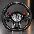 BMW M-Series — Carbon Fibre Steering Wheel, Red Paddles &amp; Chrome