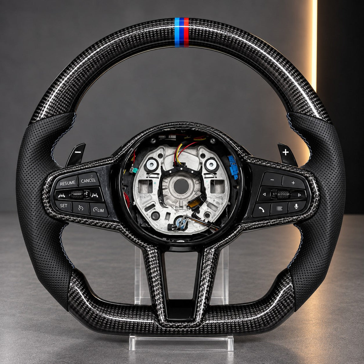 BMW M-Series — Carbon Fibre Steering Wheel, M-Stripe &amp; Chrome