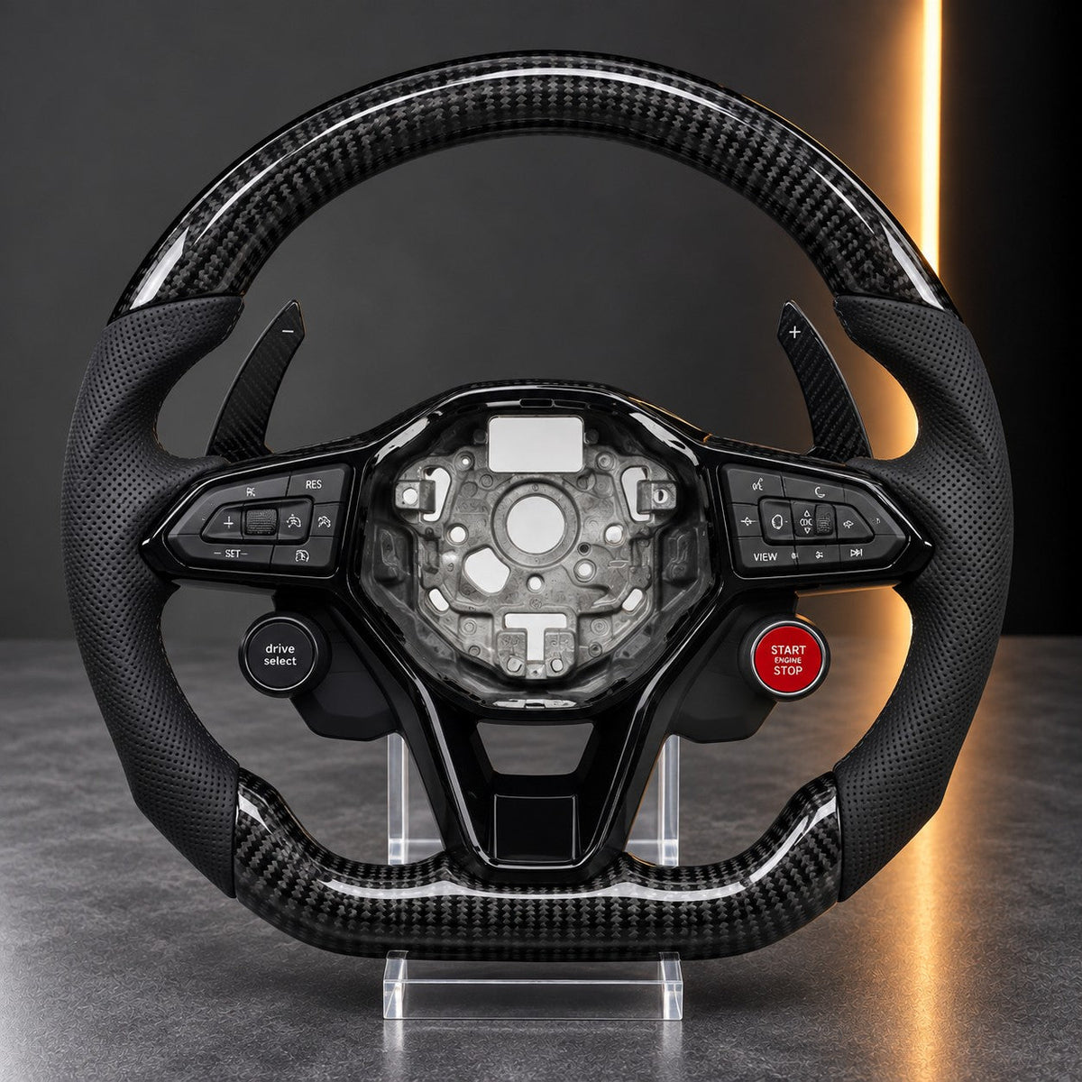 Volkswagen — Carbon Fibre Steering Wheel with Drive Select