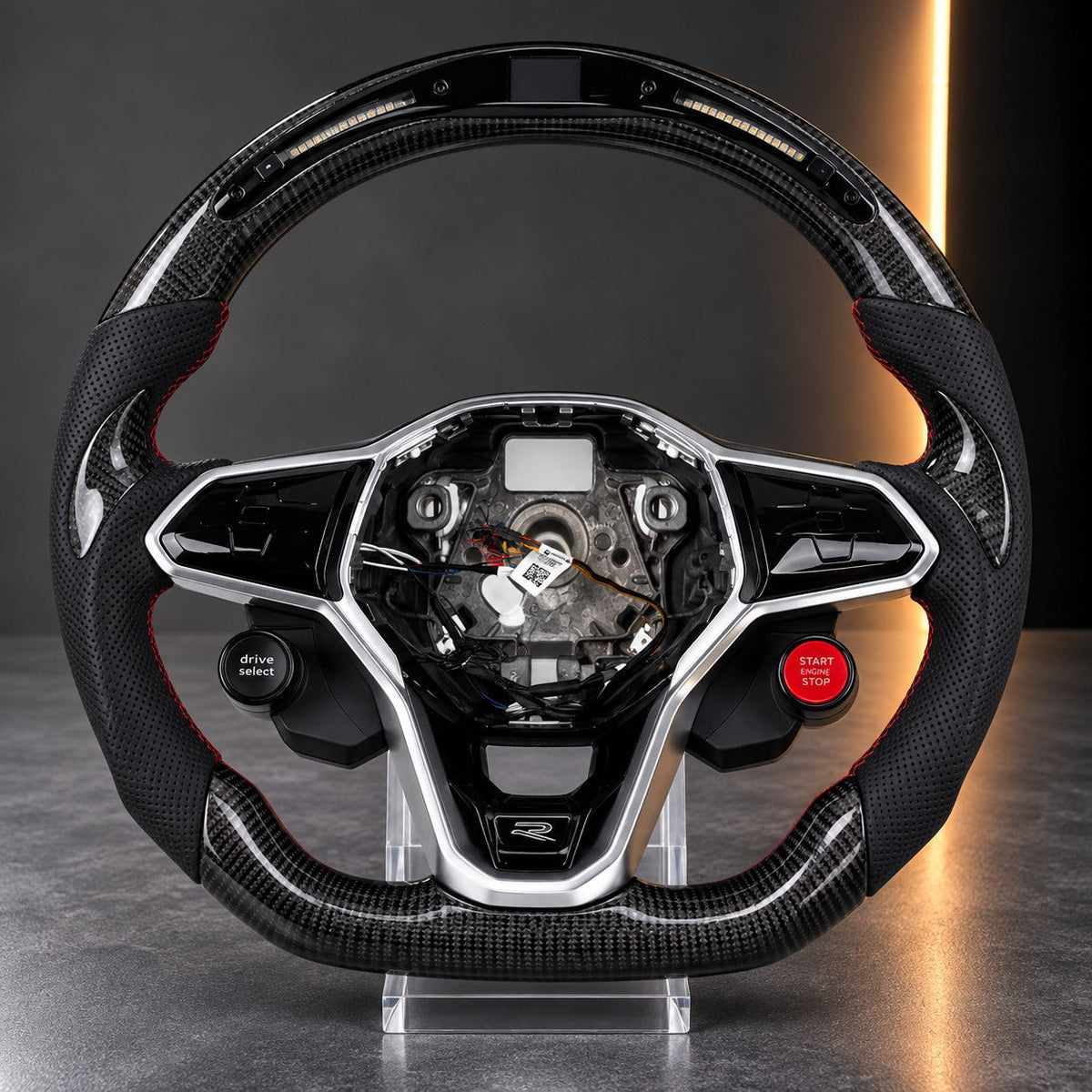 Volkswagen R — Carbon Fibre Steering Wheel with LED Display &amp; Drive Select