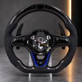 Volkswagen R — Carbon Fibre &amp; Alcantara Steering Wheel, Blue Accent