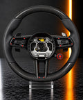 Porsche — Carbon Fibre Steering Wheel, Red Accent Hardware