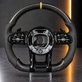 Mercedes-AMG — Carbon Fibre Steering Wheel, Yellow Stitch