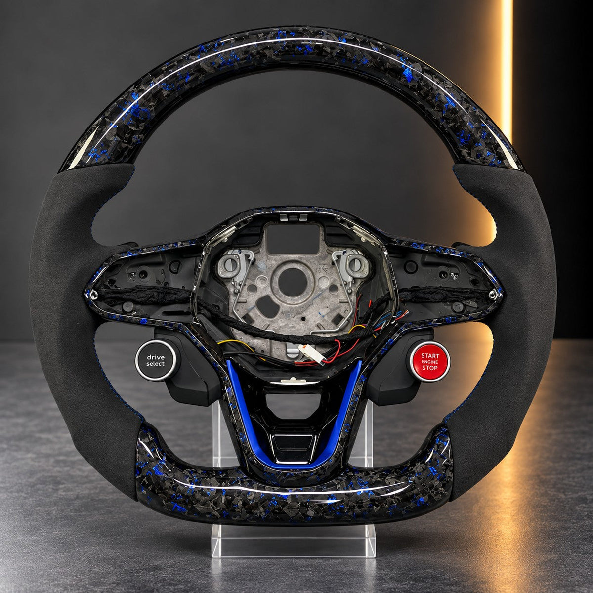 Volkswagen — Forged Carbon Steering Wheel, Blue Fleck &amp; Drive Select