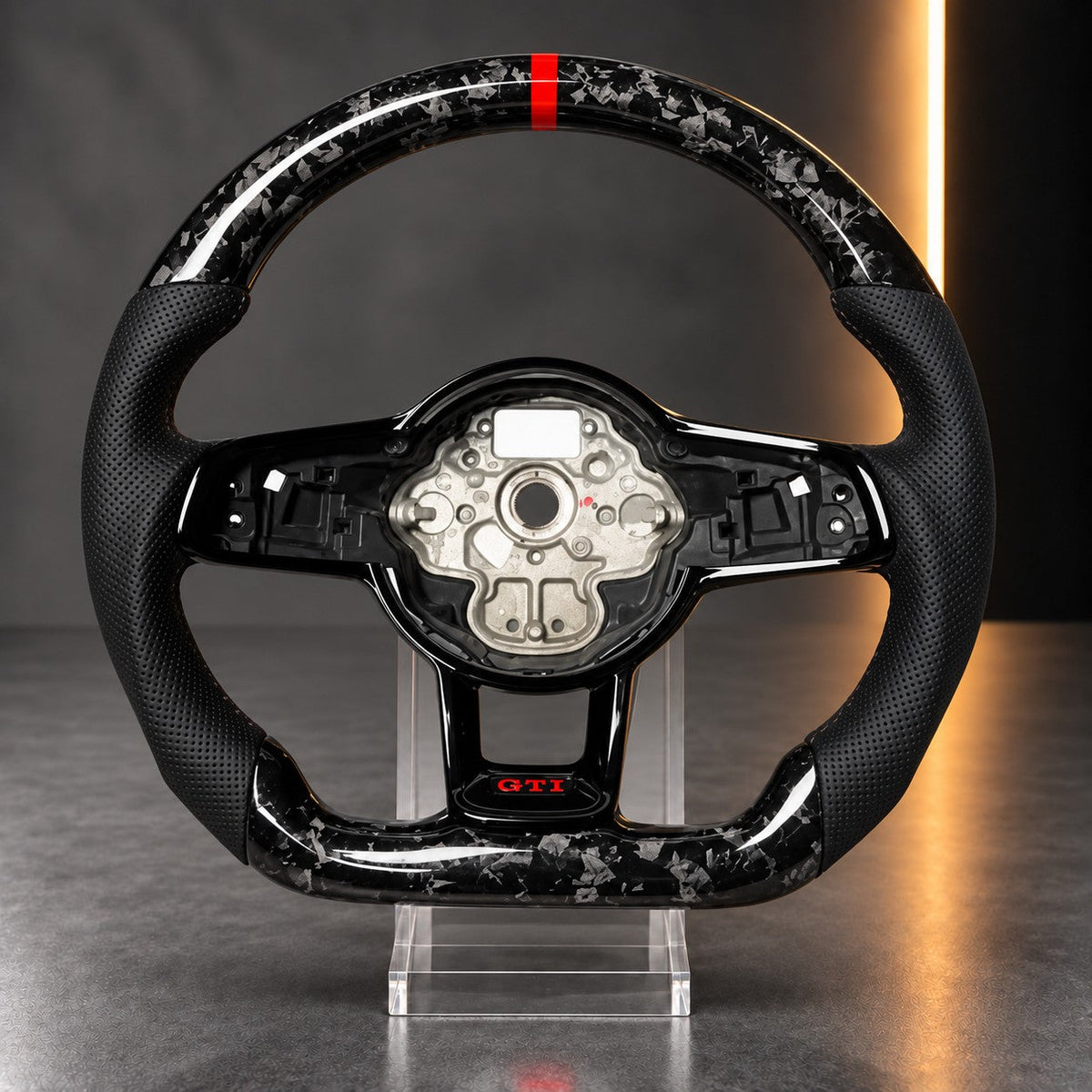 Volkswagen GTI — Forged Carbon Steering Wheel, Red Stripe