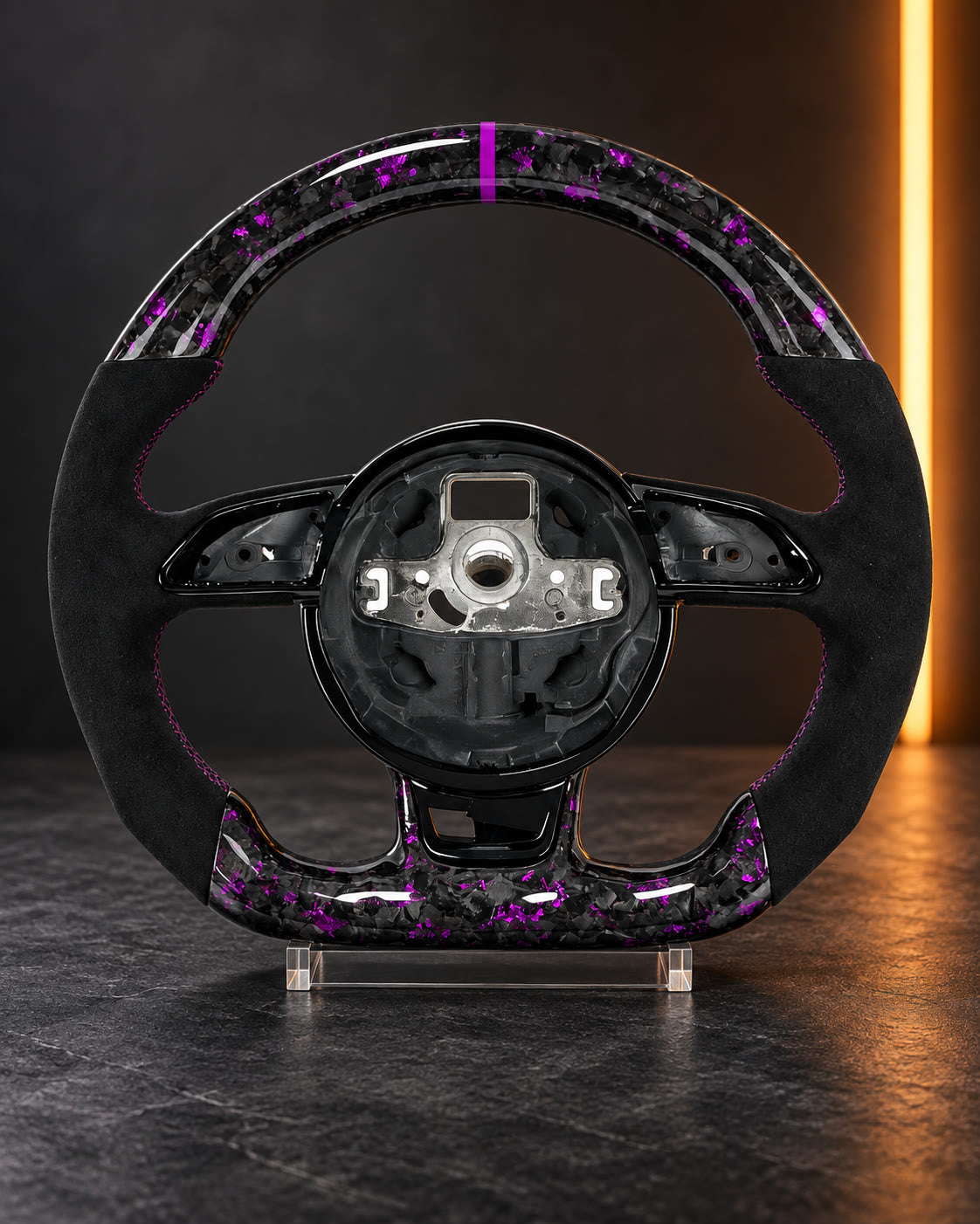 Toyota GR — Forged Carbon Steering Wheel, Purple Fleck