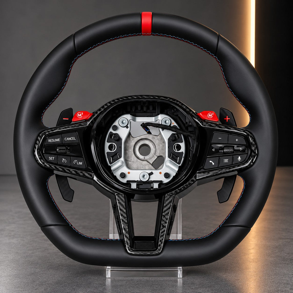 Volkswagen GTI — Leather Steering Wheel, Red Stripe & Paddles