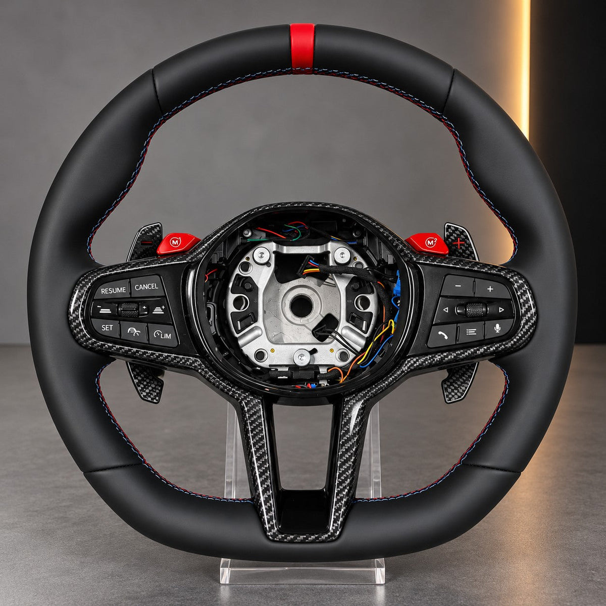 BMW — Leather &amp; Carbon Steering Wheel with Paddles