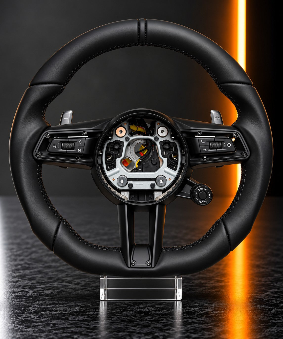 Porsche — Black Leather Steering Wheel