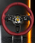 Porsche — Burgundy Leather Steering Wheel